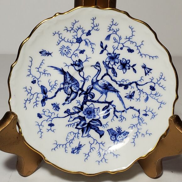 Coalport Demitasse (Small) Cup and Saucer Cairo Blue Birds - Picture 5 of 10